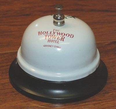 Walt Disney Twilight Zone The Hollywood Tower Hotel Metal Front Desk Bell *READ*