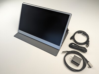 Slick Portable Monitor 15.6'' FHD 1080P Wide Angle IPS Display USB C + Mini HDMI