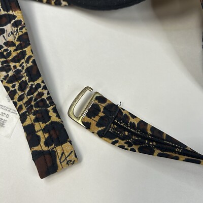 Y2K Victorias Secret 32B Bombshell Bikini Top GS1 Leopard Skull