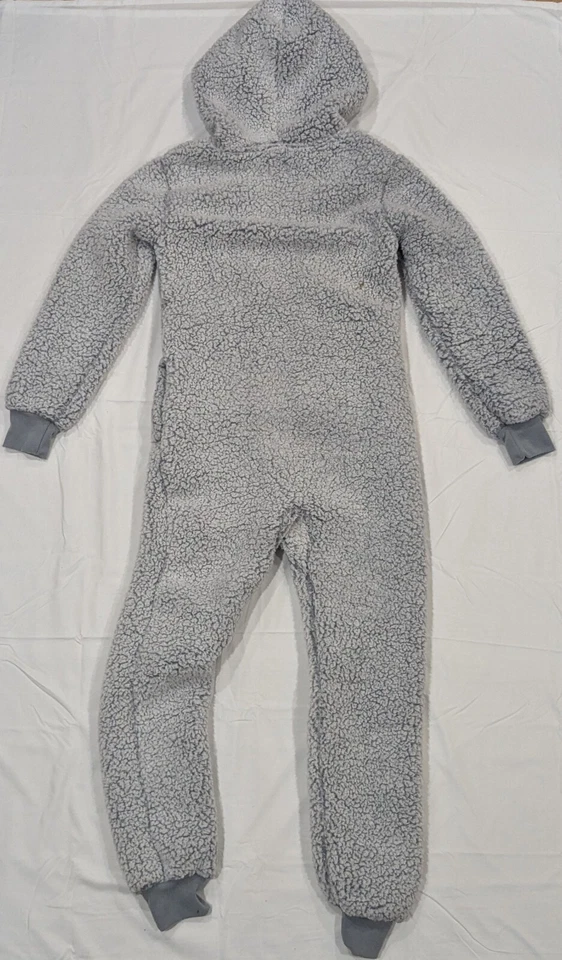 Pijama Victoria's Secret ROSA Sherpa polar de una pieza con capucha gris salón XS Foto 4 de 4