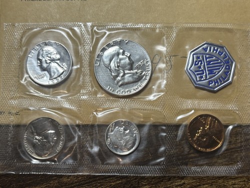 1957 US Mint Proof Set W/Envelope - 第 2/3 張圖片