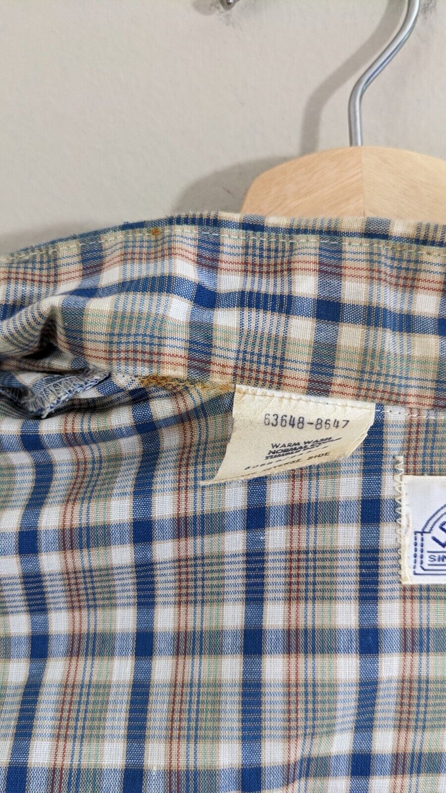Men's Plaid Pearl Snap Button Shirt - vintage Lev… - image 14