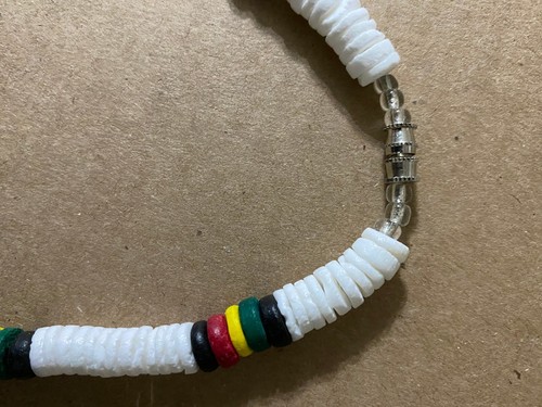 Rasta Puka Clam Shell Necklace All sizes - Picture 66 of 78