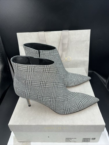 Stivaletti JIMMY CHOO Marinda 65 argento glitter tacco UK 5,5 EU 38,5 RRP £ 695 - Foto 3 di 11