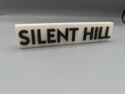 Silent Hill - 3D gedrucktes Logo für Regal, Schreibtisch oder Wandhalterung.