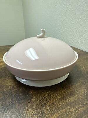 Flintridge China Contessa Teal Covered Vegetable Bowl