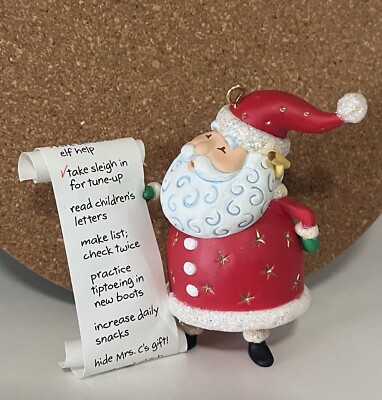 Hallmark Keepsake Ornament So Much To Do!  Santa Claus (2004) ~ NEW