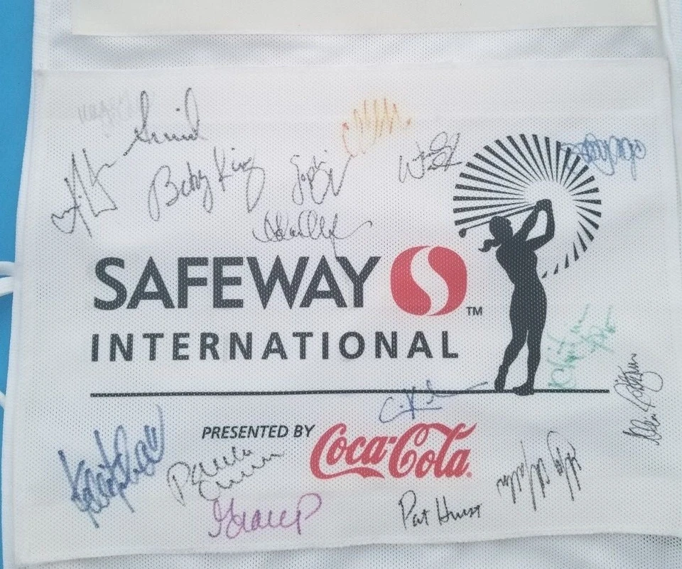 -RARO- 17 JUGADORES FIRMADOS/AUTOGRAFIADOS SAFEWAY INTERNATIONAL CADDIE BABERO L.P.G.A. Foto 2 de 4