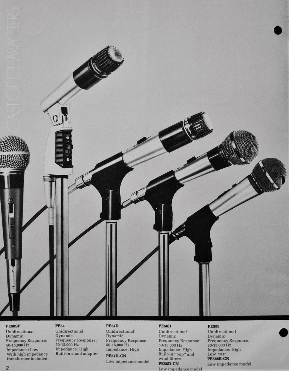 Vintage 1960's Shure PE56 Dynamic cardioid microphone Hi Z w