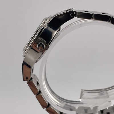 Fossil Womens Watch AM-4192 Date 25mm Case Gem Set Bezel 