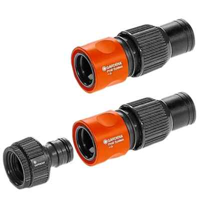 GARDENA Profi-System 3/4 Zoll Schlauch-Anschluss-Set mit Hahnanschluss