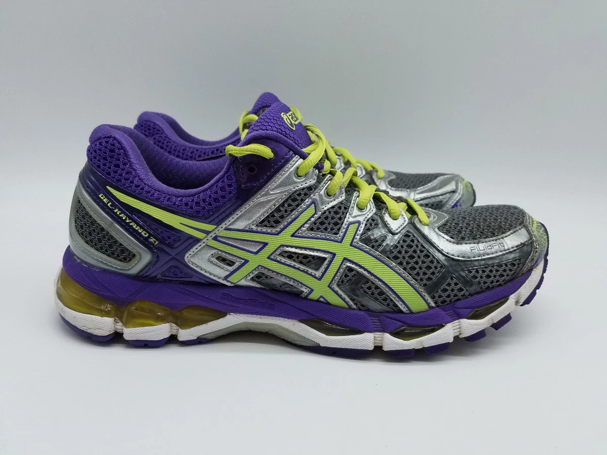 Intermedio ancla Alpinista Asics Gel Kayano 21 Women&#039;s Running Shoes Size 10.5 Purple Yellow |  eBay