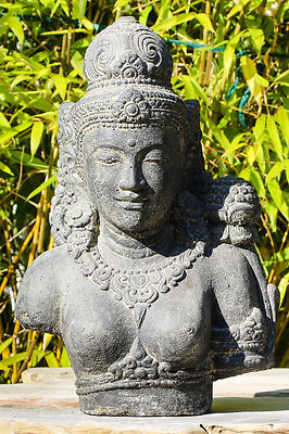 Shiva Devi Tara Indonesien Lavastein Skulptur Statue Feng Shui Garten Deko