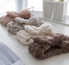 Spa Headband Bow Hair Band Women Facial Makeup Headband For Washing Face Fleece