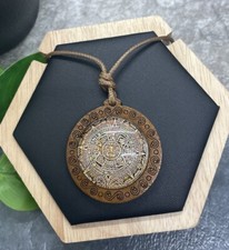 22-28  Sweater Leather Necklace With 2  Wood Pendant New Free Ship B3111