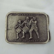 Bergamot Brass Works Spirit Of America Bicentennial Vintage Belt Buckle C-24