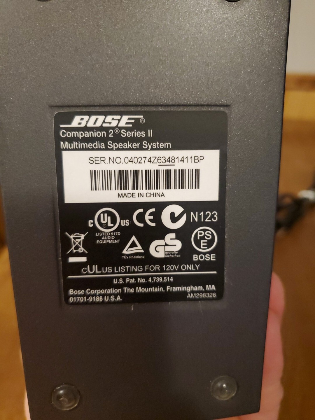 Bose Companion 2 Series II Multimedia Speaker System with Power Cord