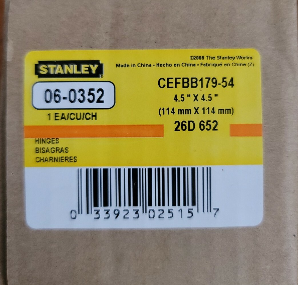 Stanley Security Solutions CEFBB17954 Five Knuckle Architectural Hinge [CTNO] eBay