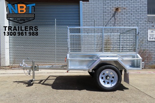 5×3 Hot Dipped Gal Fully Welded Tipper Box Trailer With 600mm Cage ATM 650KG - Picture 4 of 9