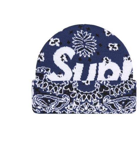 Supreme SS25 Leather Appliqué 6 Panel Hat Cap Navy Blue New In