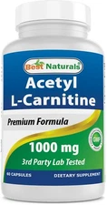 Best Naturals Acetyl L-Carnitine 1000mg Capsule, 60 Count cellular energy