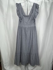 LOFT Blue Cut Out Back Dress