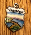 Vintage Mohnesee Wesie Coat of Arms 800 Reu Silver Enamel Shield Charm — photo 7