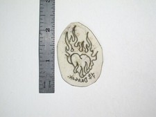 vtg 1960s 70s Tattoo Flash acetate stencil Flaming Heart signed HAR2