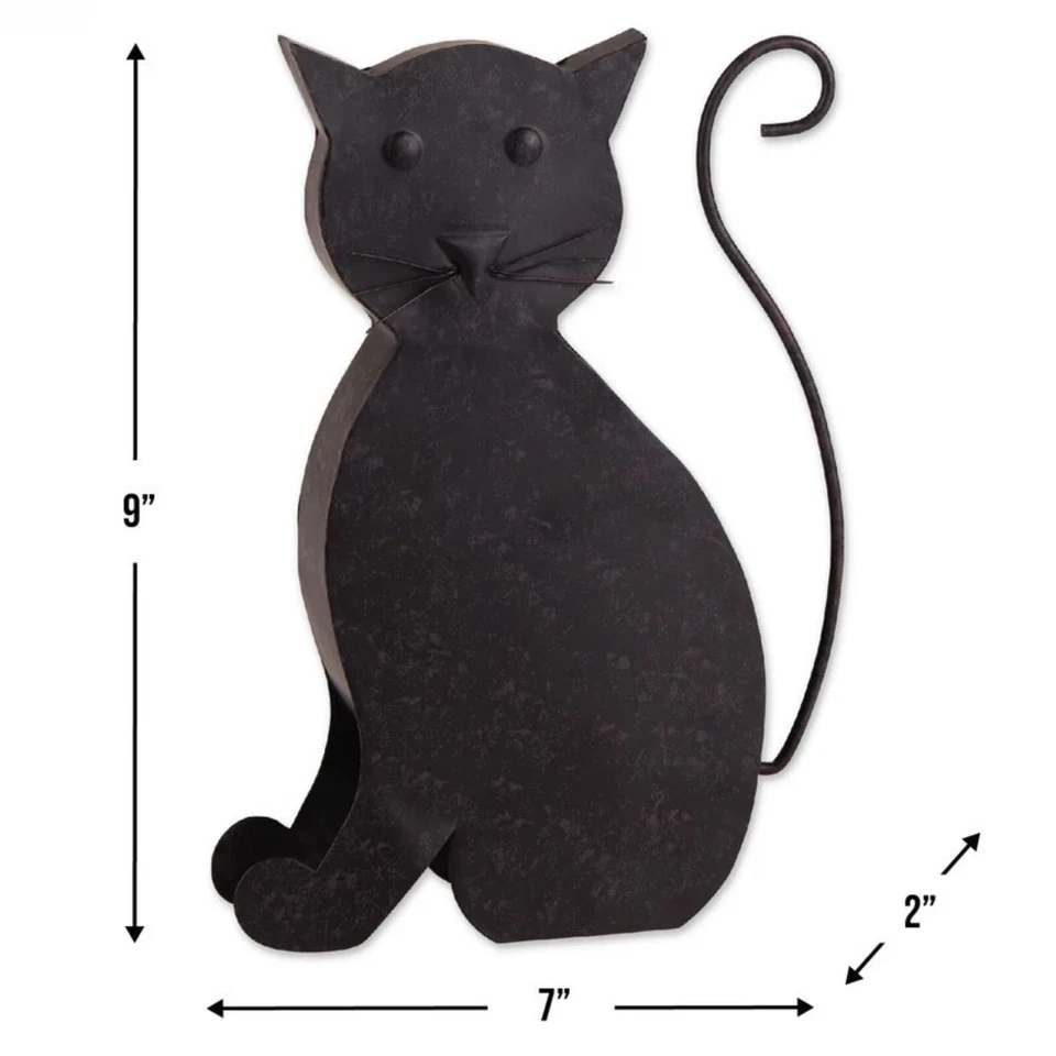 Rustic Metal Cat & Mice Garden Outdoor Sculpture Lawn Patio Home Yard Art Décor - Image 2 of 4