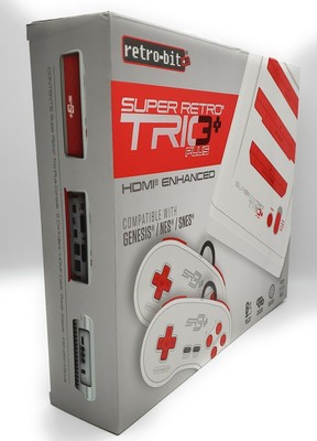 Retro Game Console Retro-Bit Super Retro TRIO HD Plus Console - 3-in-1 ...