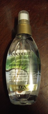 OGX Nourishing Coconut Oil Weightless Hydrating Oil Mist, 4 OzSpray Bottle (P11)