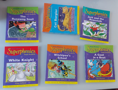 10 Ruth Miskins Superphonics Books (Purple & Turquoise) -Home Schooling/Learning