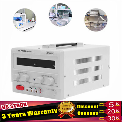 32V 20A DC Power Supply Lab Variable Adjustable Regulated DC Bench Switching US