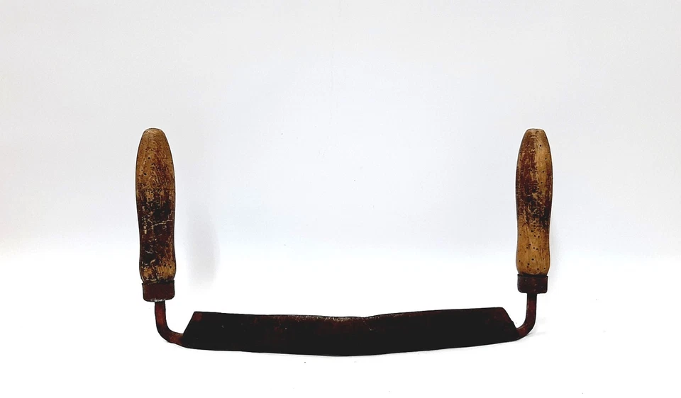 Antique Woodworking Drawknife with Wooden Handles (Rukan)(SKU2.4) - Image 2 of 4