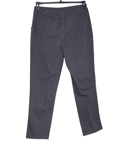 Denim & Co Tall XL XLT Original Waist Stretch Side Pocket Slim Leg Jeans Gray - Picture 2 of 4