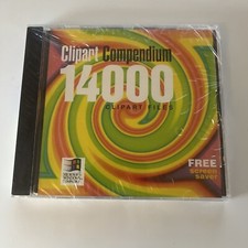 Clipart Compendium 14000 Clipart Files PC CDROM Win95 New Sealed