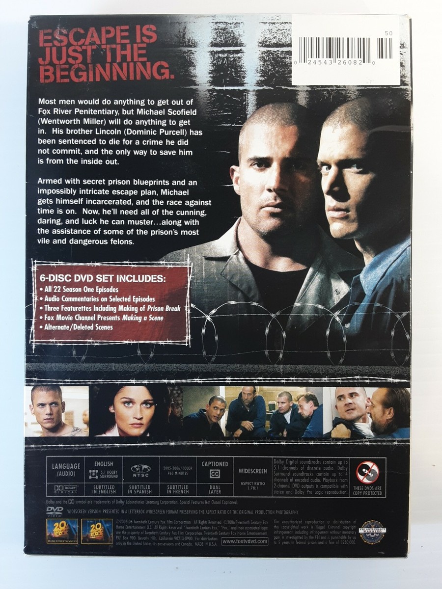 Prison Break Season 1 (DVD, 2009, 6-Disc Set) 24543260820 | eBay
