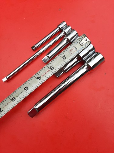 NEW CRAFTSMAN TOOLS 6 Piece 3" & 6" Ratchet Socket Extension Set 1/4" 3/8" 1/2" - Picture 4 of 11