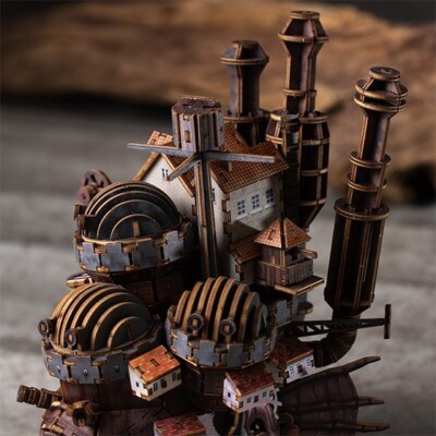 Studio Ghibli Howl's Moving Castle Ki-gu-mi Kigumi Wooden 3D