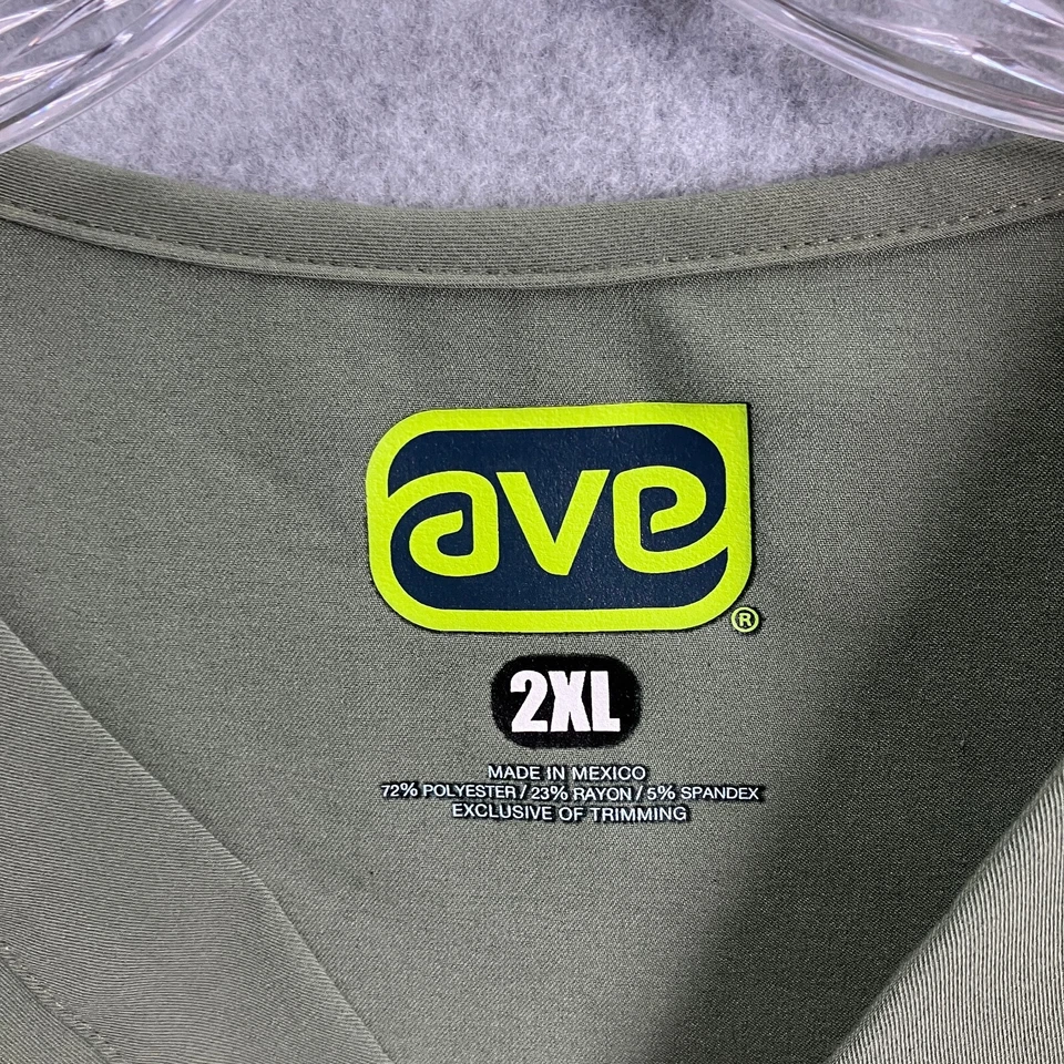 Camisa Médica AVE By Medline Para Hombres XXL 2XL Verde Tres Bolsillos Manga Corta Foto 4 de 4