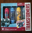 4 Pk. Jumbo Chalk Set TRANSFORMERS Theme! New In Box! — photo 1