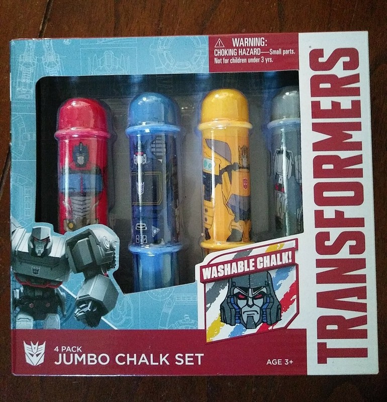4 Pk. Jumbo Chalk Set TRANSFORMERS Theme! New In Box!
