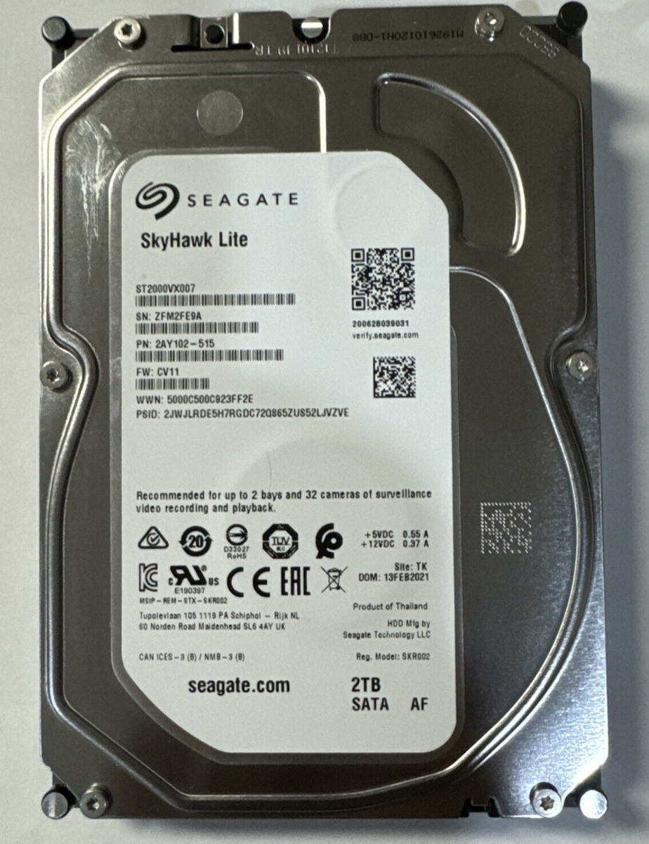 Seagate SkyHawk 2TB 内蔵型ハードディスクドライブ Amazon.com: SEAGATE Skyhawk 2 TB Surveillance(SV) Internal Hard