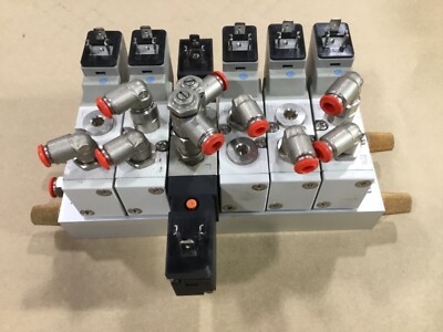 SMC VF3130-3Y01-02F Pneumatic Valves EVF3230-3Y0-02F-Q With Base #06D54C74PR4