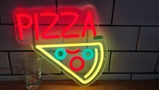 PIZZA Neon Sign, Multi-color Led Neon Lights For Wall, Decor, Media, Food