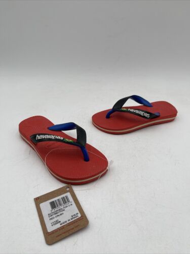Havaianas Boy's Brazil Mix Sandals Red Crush Size 11/12C