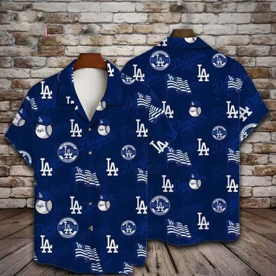 LA Hawaiian Dodgers Welcome Summer Shirt, LA Baseball Dodgers Team Beach Shirt