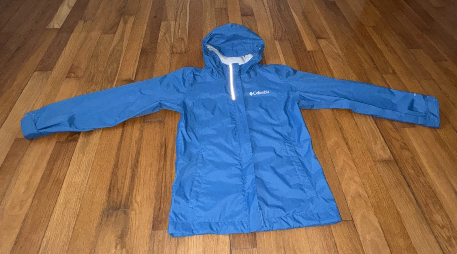 Columbia Omni Tech Windbreaker Jacket Kid's Size S (7-8) Blue Raincoat (L17)