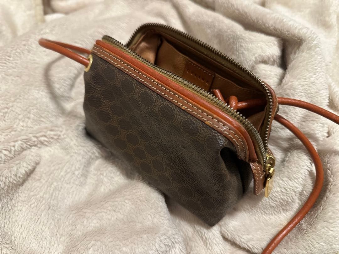 CELINE Old Macadam Pattern Mini Shoulder Bag Brow… - image 8