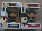 Funko Pop 593 Dustin & Dart Exclusive & Mike 1239 Stranger Things Free Shipping